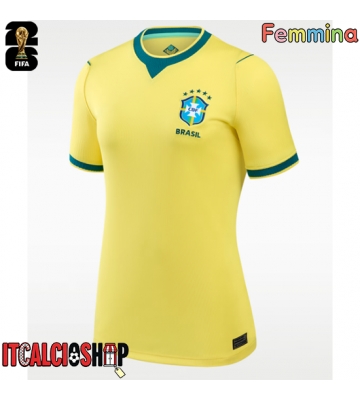 Brasile Prima Maglia Femmina Mondiali 2026 Manica Corta